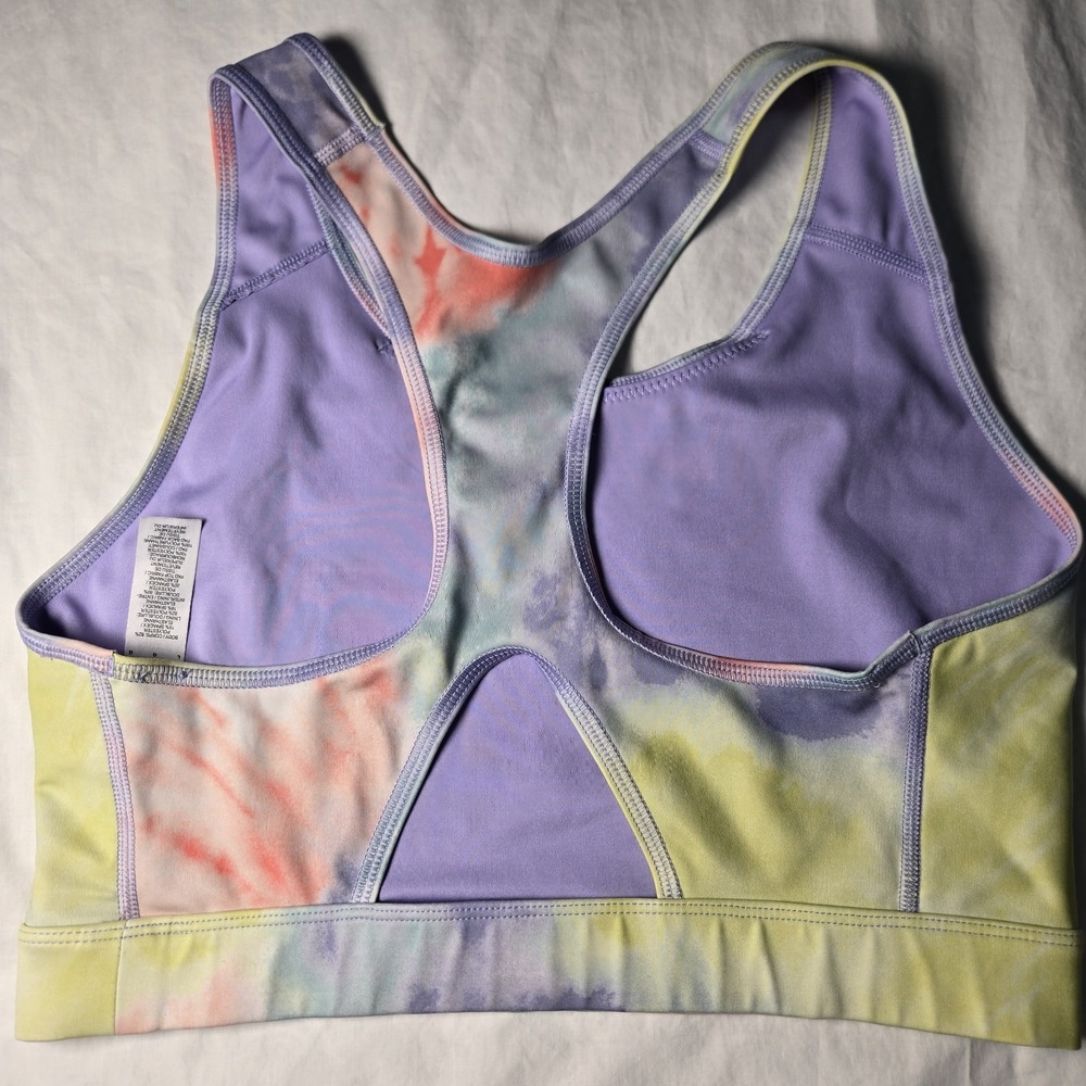 Nike Pro Sports Bra Large Printed Racer Back Tie Dye Sports Bra Bright Multicol - Picture 5 of 7
